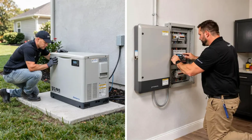 Standby generators run on propane, natural gas, or diesel and can power an entire home